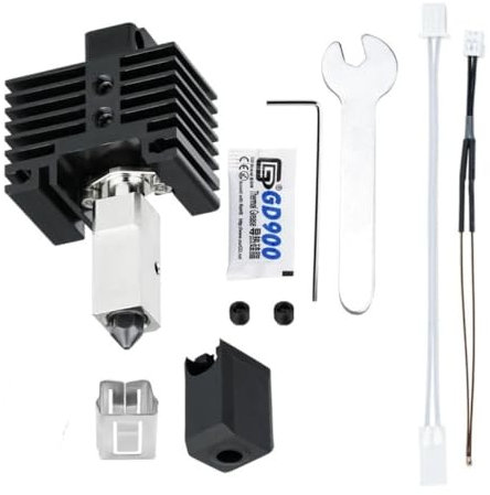 Hochtemperatur Upgrade Hotend Montagesatz, bis 500°C, mit abnehmbarem gehärtetem Stahl Hoten, für 3D-Drucker Bambu Lab X1 Serie