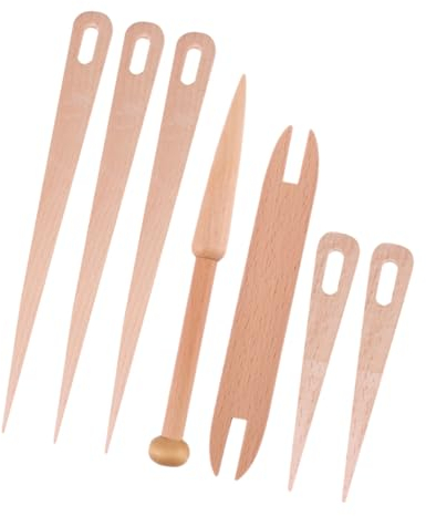 Anneome Holz Weben Häkeln Shuttles Für Diy Handwerk Mit Webstuhlgarn Und Stricknadeln Für Anfänger Und Fortgeschrittene