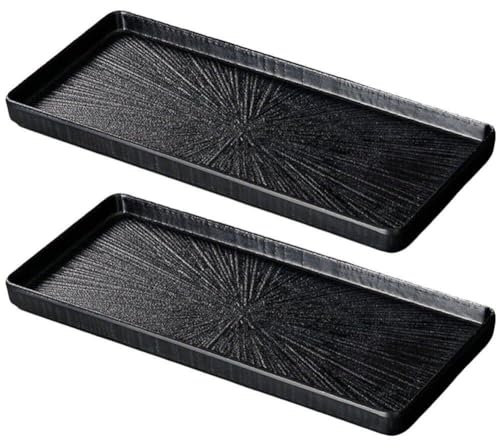 Tsffae Lot De 2 Plats De Barbecue Réutilisables Antiadhésifs, Plateau De Service Alimentaire Épais, Plats Légers pour Le Camping, Cuisson Au Barbecue