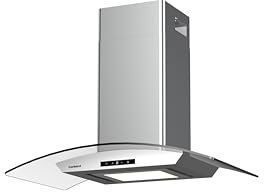 Corberó - Campana Decorativa Horizontal | FUJI975XGLASS | Cristal Inox | 90 cm, Caudal 750 m3/h, 230W, 3 Velocidades, Filtro Aluminio 3 Capas, Filtro Carbón, Eficiencia Energética A