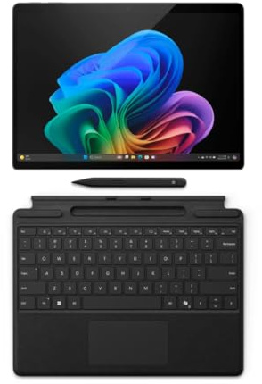 Microsoft Surface Pro 11 Bundle, 13 Copilot+ PC with Black Pro Keyboard & Slim Pen, Snapdragon X Plus, AI Tablet Essential Bundle for Surface Pro 11, 16GB RAM, 512GB SSD, Win 11 Pro