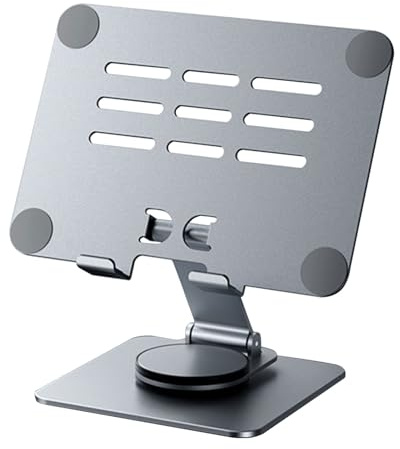 AstraGlam Laptop Ständer, Faltbar Und Höhenverstellbar, 360° Drehbar, Stabiler Aluminium Ständer, Kompatibel Mit 10-16 Zoll Laptops Für Büro Und Zuhause