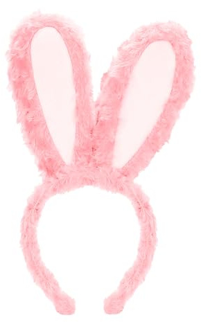 Bipl Hasenohren Haarreif, Plüsch Hase Ohren Haarbänder, Niedliche Hasenohren Party Stirnband, Ostern ﻿Thema Party Kostüm Zubehör, für Ostern Party Hochzeit Geburtstag Cosplay Kopfbedeckung (Rosa)