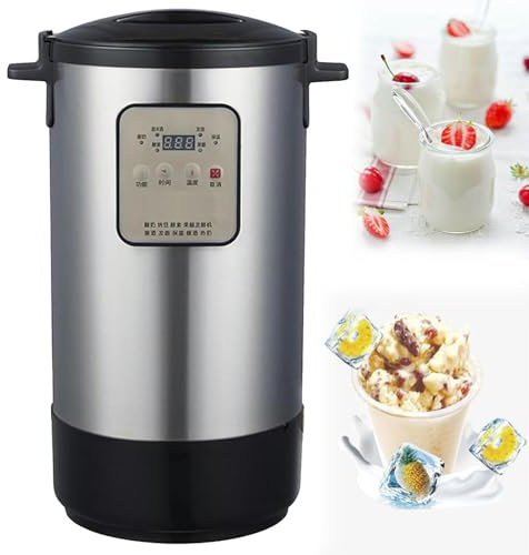 MáQuina Para Hacer Yogur Con Pantalla Lcd Y Temporizador, Temperatura Ajustable, Para Yogur ProbióTico OrgáNico, Regalo De CumpleañOs Saludable,12L