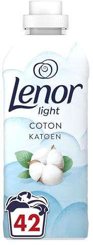Lenor Light Adoucissant, 504 Lavages (12 x 42 Lavages), Fraîcheur de Coton, Pour Une Fraîcheur Légère De Longue Durée