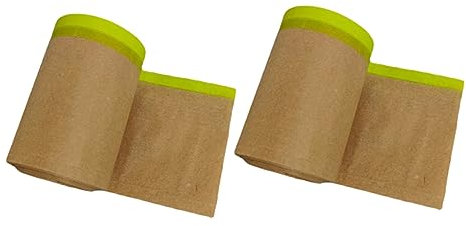 HOMSFOU 2rotoli Carta Per Mascheratura Carta Kraft e Washi Protezione Per Arredamento e Verniciatura Metri Resistente All Per Auto Pavimenti e Finestre