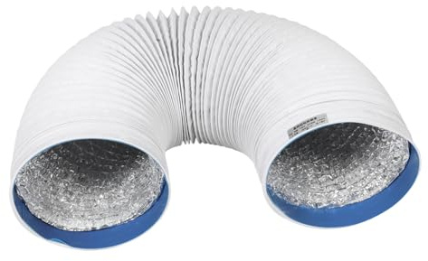 Homoyoyo 1.5m Flexible Dryer Vent Hose High Temperature Resistant Pvc Ducting for Air Conditioning and Exhaust Systems Optimized Airflow for Drum Dryers