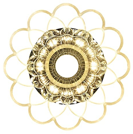 Faretto LED da Incasso in Cristallo, Kit di Illuminazione per soffitto con Montaggio Superficiale, faretti in Vetro Rotondi a Basso Profilo con Driver, faretto da 9 W, lampade Decorative da soffi