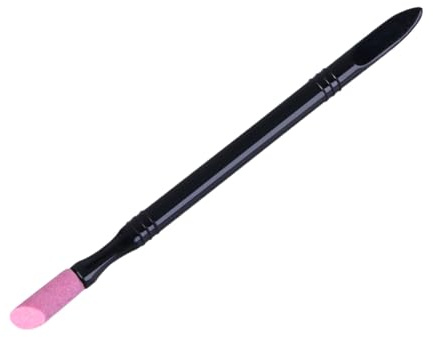 Hemobllo Stylo à Graver les Ongles Double Embout Noir, Outil de Manucure Repousse-cuticules Lavable, Soin des Ongles Professionnel et Domestique, Exfoliation Peaux Mortes