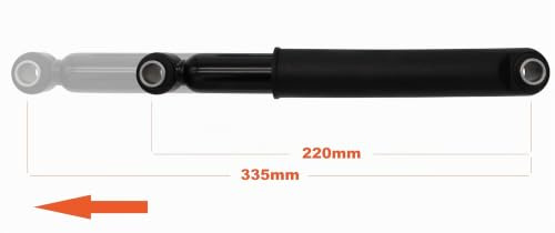 Achsstoßdämpfer universal 1800 kg bis 3500 kg 220 mm bis 335 mm Anhänger passend für Alko BPW Knott (4x)