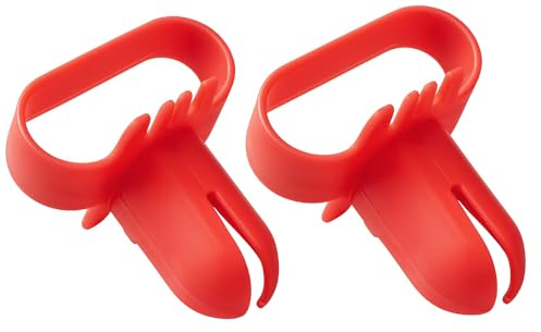 Red Balloon Tying Tool Pack 1pc Durable Plastic Knot Tying Clips for Party Decorations DIY Arch Kits and Easy Fastening Supplies Ergonomic Finger Protectors for Quick Balloon Sealing