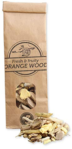 Smokey Olive Wood 500ml, virutas de Madera de Naranjo para Barbacoa & ahumar, Talla 2-3cm