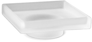 Bottiglioni Linea Bath Ricambi Accessori Bagno - Ricambio Porta Sapone Quadrato Vetro Satinato