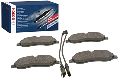 Bosch BP2019 - Brake Pads Car Front Axle - Bosch Quality - Reduced Noise and Dust - ECE-R90 Certified - Copper-Free - 1 Set of 4 Pads - With Accessories