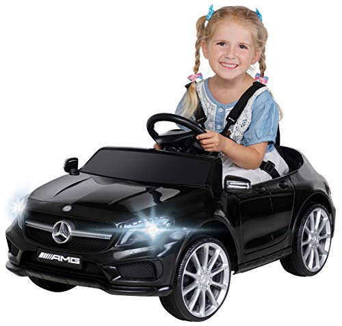 Actionbikes Motors Kinder Elektroauto Mercedes AMG GLA45 | 2,4 Ghz Fernbedienung - Lizenziert - Kinderauto elektrisch - Elektrofahrzeuge - Spielzeugauto - Auto für Kinder ab 3 Jahre (GLA45 Schwarz)