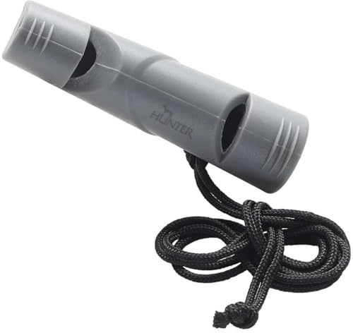 HUNTER JULA Doppeltonpfeife, mit Zwei Verschiedene Töne, 7 x 2 cm, grau Größe one-Size