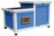 Dehner Nagerschlafhaus Happy Home Teatro, ca. 70 x 45 x 43 cm, Tannenholz, weiß/türkis