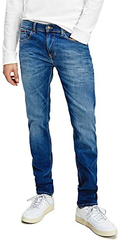 Tommy Jeans Herren Jeans Hose Austin Slim Tapered Stretch, Blau (Wilson Mid Blue Stretch), 34W/36L