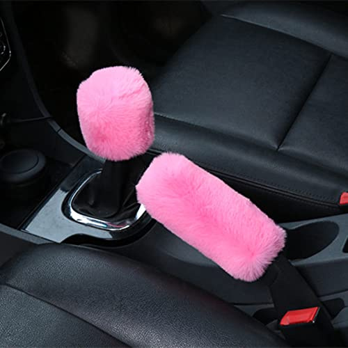 Goliton Black Plush Auto Car Handbrake Cover Sleeve Gear Sets Automotive Car Gear Suit