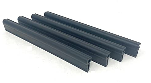 Thermoplast® ENDCLIPS Befestigungsclips Klemmschienen für Sichtschutzstreifen 19cm x 10 STK Schwarz RAL 9005