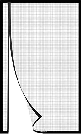 WEIWU Custom Sizes Magnetic Screen Door for French Doors/Sliding Glass Doors/Patio Doors, Anti-Tearing Reinforced Fiberglass Insect Fly Mesh with Self Sealing Magnets