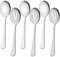 6 Pieces Serving Spoons Set 8.7 Inch, Includes 3 Serving Spoons and 3 Slotted Spoons, Stainless Steel Buffet Banquet Spoons, Large Spoons Utensils Cutlery Set