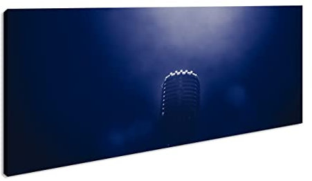 Microfono panoramico 120 x 60 cm su tela, motivo già incorniciato su telaio in vero legno, stampa digitale di alta qualità con cornice