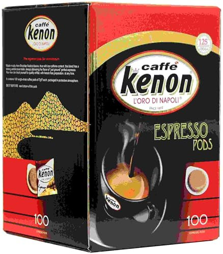100 Cialde Caffè Kenon Ese44 da 7g in carta Filtro - Cialde confezionate singolarmente per freschezza, Qualità italiana autentica