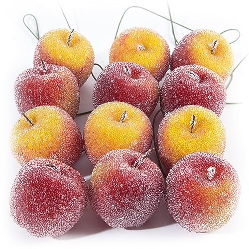 ROSEMARIE SCHULZ Heidelberg Eisapfel Kunstobst Apfel mit Draht 4cm gelb rot 12 Stück künstliche Früchte Obst (Eisfrüchte Apfel 12 Stück)