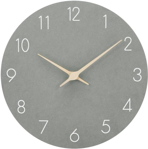 ACCSHINE MDF Holz Wanduhr Ohne Tickgeräusche 30cm