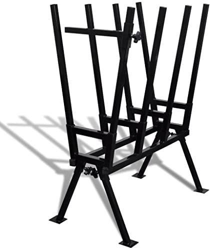Chevalet de sciage noir revêtu par poudre pour le travail du bois