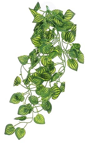 INOOMP 3stücke Künstliche Pflanzen Ranken Für Reptilienbehausungen Realistische Dekoration Für Terrarien Lebensraum Und Aquarien Einfache Montage Mit Saugnapf Sicheres Material Für