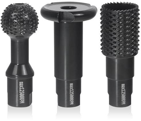 Pomsare Kugelfräser Holz Schnitzen Winkelschleifer Zubehör M14, Frässcheibe Holzfräser Schleifscheiben für Winkelschleifer Holz 115/125mm, Raspelscheibe Kugelmeißel Holzbearbeitungswerkzeuge