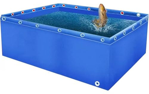 Generisch Zelttuch Fischteich Aquariumbecken Faltbarer Wassertank Verdicktes Zelttuch Fischteich Tragbarer Wassertank Zelttank Für Die Wasserspeicherung Fischzucht Garnelenzucht,001,5x4m
