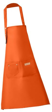 Jvjggag Delantal de artista | Delantal profesional con 2 bolsillos | Correa ajustable, delantal de cocina impermeable para mujeres, hombres y adultos, delantal de trabajo