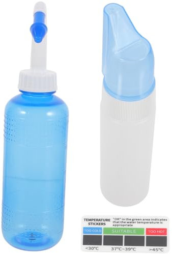 Ipetboom 1juego Lavado Nasal Portátil Para Adultos y Niño Niña Incluye Botella De Irrigación Sal De Lavado y Para Higiene Nasal Diaria y Alivio De Congestión
