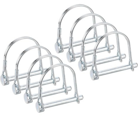 PATIKIL Anhänger Kupplungsstift 15/64x2, 8 Stück Drahtsicherungsstift Sicherungswelle Rund Pto Stifte für Anhängerkupplungen Traktor-Kajakboot (6 x 50 mm)