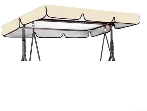 Entgoinggo Abdeckung für Hollywoodschaukel, wasserdicht, staubdicht, Sonnenschutz, 190T Oxford-Gewebe, Schutz für Gartenmöbel, 195 x 125 x 15 cm, Beige