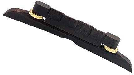 BESPORTBLE Adjustable Ebony Bridge for Mandolin Lightweight Durable Replacement for Mandolin Guitar Easy String Action with Elegant Design