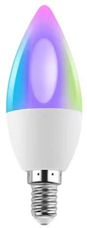 ZenGO Ampoule connectée WIFI LED E14 5W, 350lm, Multicolore, 2700K-6500K, Compatible Alexa, Google Home, SmartLife et Tuya