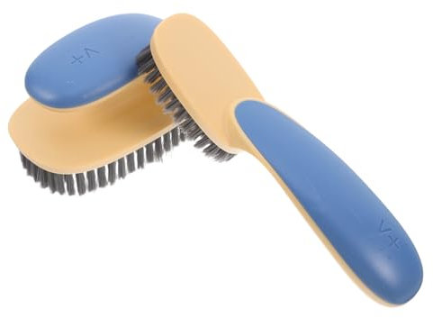 SAFIGLE Brosse Multifonction Nettoyage des Chaussures Linge, Ensemble 2 Pièces, Poils Doux, Lot Brosses De Nettoyage pour Tissus Et Vêtements, Usage Domestique, Jaune Et Bleu