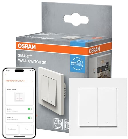 OSRAM SMART+ WiFi Matter Wandschalter 2CH 16AX IP20