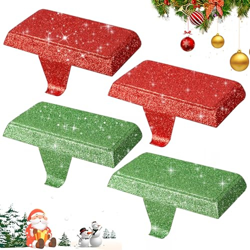 mumisuto 4 Pz Ganci Di Natale Porta Calze, Appendini Calzenatale Camino, Supporti Per Calze Natale Per Albero Natale, Ganci Per Calze Supporto Antiscivolo Ganci Di Natale Per Decorazione Natalizia