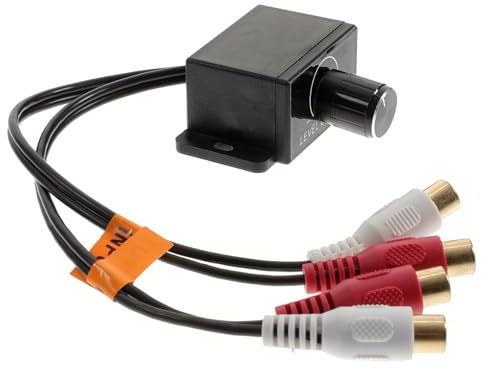 ROMISBABA Lautstärke Verstärker für Auto Bass Regler mit Rca-anschlüssen Niveauregler fürs Auto Fernbedienung für Verstärkung und Lautstärke