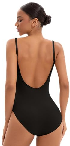 Women's Ballet Backless Neck Tank Leotard, Dance Removable Camisole Leotard | with Adjustable Straps for Bodysuit,Yoga,Adult,clothing,Swimming,Dance,Home