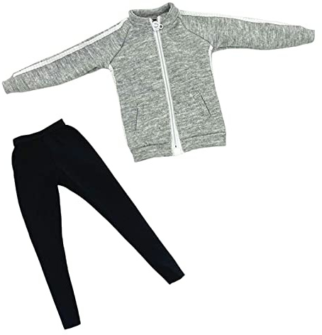 Ropa de muñecas femeninas a escala 1/6 para figuras de soldados de 12 pulgadas, color gris
