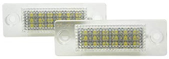 AUTO-STYLE Satz LED Nummerschildbeleuchtung kompatibel mit Volkswagen/Skoda diverse Modelle