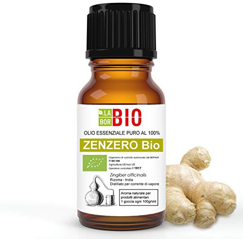 IngwerÖl Bio Ätherisches Öl 100% Reines 5 ml - Aromatherapie Kosmetik Therapeutische - Laborbio