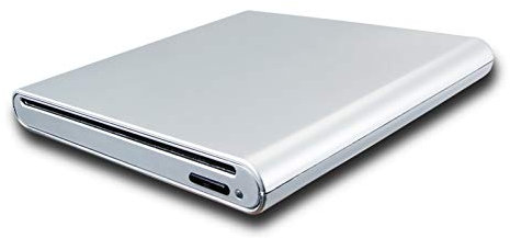 White USB External Blu-ray DVD CD Optical Drive for Dell Inspiron 15 13 14 Series 5000 7000 7567 7577 7559 7373 2-in-1 Touch-Screen Laptop, Blue-ray Movies Portable Player, 8X DVD-R CD Writer