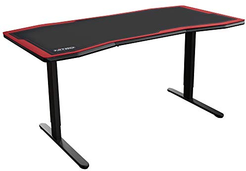 NITRO CONCEPTS D16M Gaming Tisch - Schreibtisch Computertisch 1600x800mm Carbon Red (Rot)